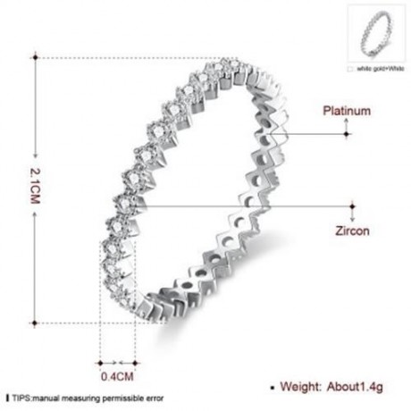 R004-B GOLD PLATED KOREAN STYLE NEW DESIGN FINGER RING FOR LADY (SILVER)