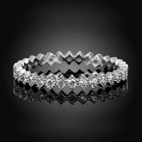 R004-B GOLD PLATED KOREAN STYLE NEW DESIGN FINGER RING FOR LADY (SILVER)