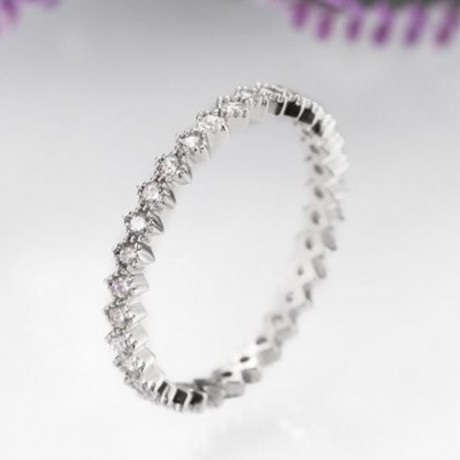 R004-B GOLD PLATED KOREAN STYLE NEW DESIGN FINGER RING FOR LADY (SILVER)