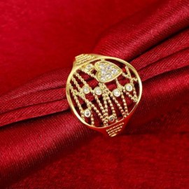 R397 - A FASHION JEWELRY ZIRCON RING (GOLDEN)