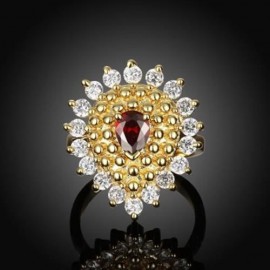 R378 FASHION JEWELRY ZIRCON RING (GOLDEN)