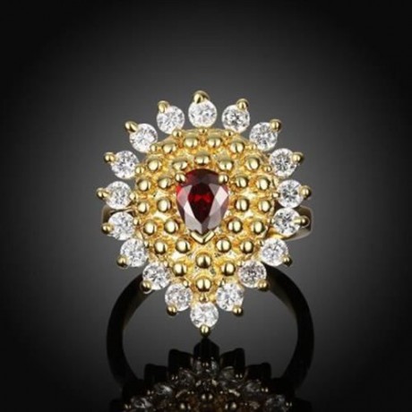 R378 FASHION JEWELRY ZIRCON RING (GOLDEN)