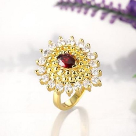 R378 FASHION JEWELRY ZIRCON RING (GOLDEN)