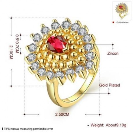 R378 FASHION JEWELRY ZIRCON RING (GOLDEN)
