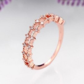R003-A GOLD PLATED KOREAN STYLE NEW DESIGN FINGER RING FOR LADY (ROSE GOLD)