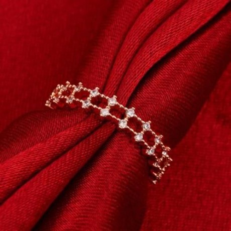R003-A GOLD PLATED KOREAN STYLE NEW DESIGN FINGER RING FOR LADY (ROSE GOLD)