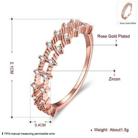 R003-A GOLD PLATED KOREAN STYLE NEW DESIGN FINGER RING FOR LADY (ROSE GOLD)