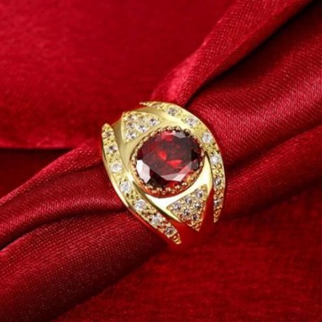 R399 - A FASHION JEWELRY ZIRCON RING (GOLDEN)