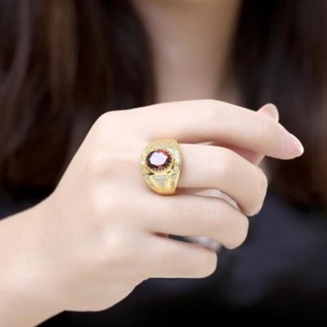 R399 - A FASHION JEWELRY ZIRCON RING (GOLDEN)