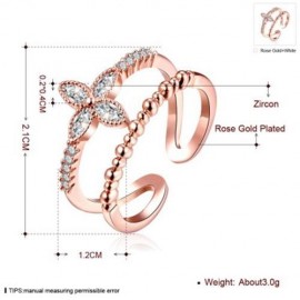 R011-A GOLD PLATED KOREAN STYLE NEW DESIGN FINGER RING FOR LADY (ROSE GOLD)