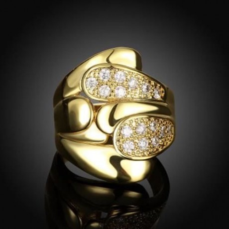 R382 FASHION JEWELRY ZIRCON RING (GOLDEN)