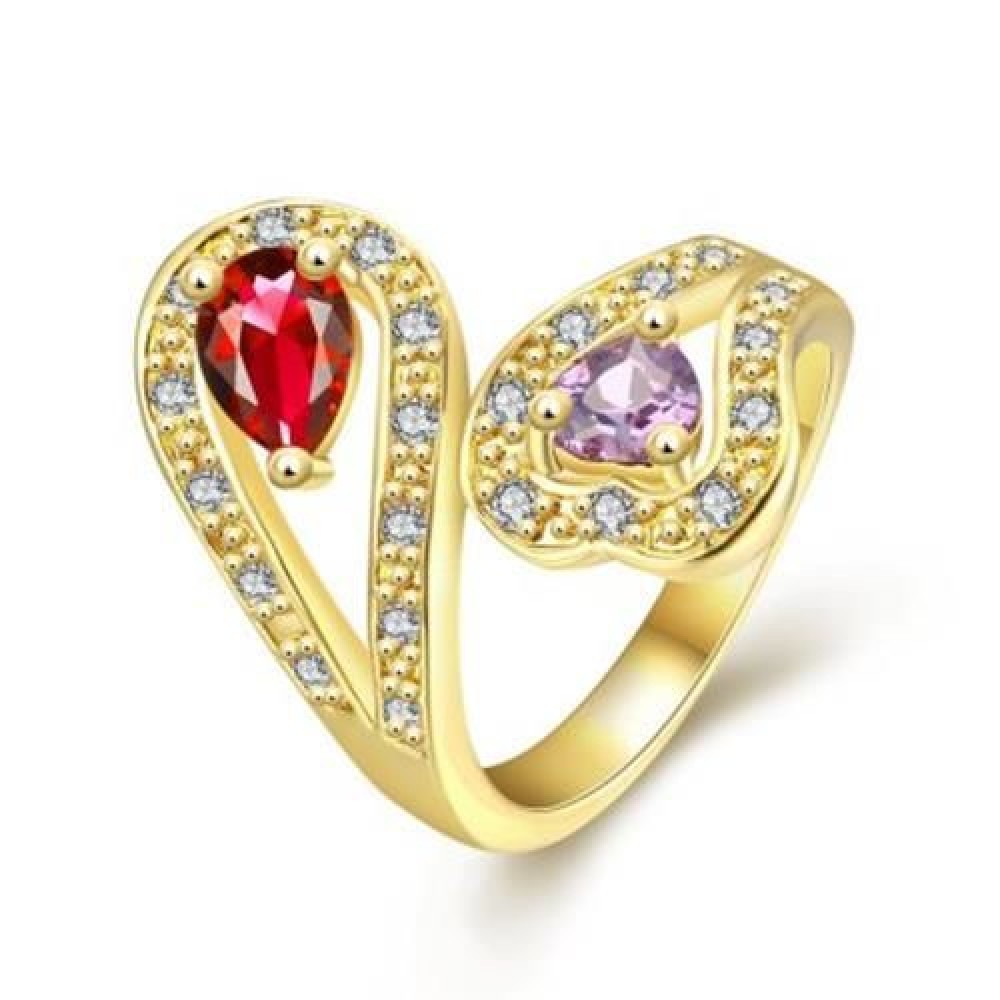 R379 FASHION JEWELRY ZIRCON RING (GOLDEN)