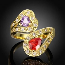 R379 FASHION JEWELRY ZIRCON RING (GOLDEN)