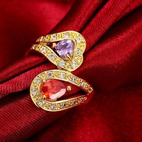 R379 FASHION JEWELRY ZIRCON RING (GOLDEN)
