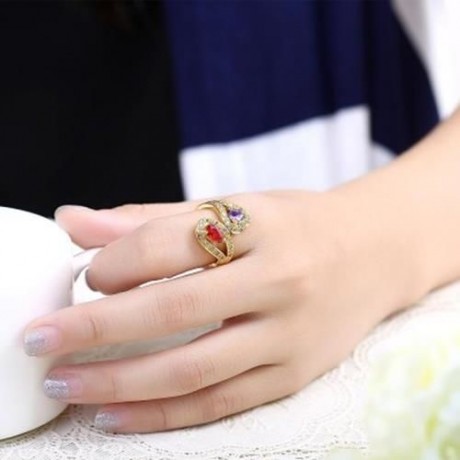 R379 FASHION JEWELRY ZIRCON RING (GOLDEN)