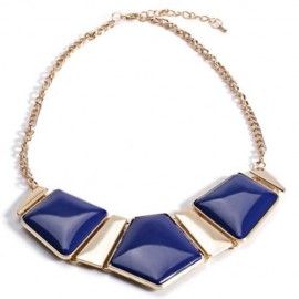 WOMEN STYLISH CANDY COLOR SPLICED NECKLACE (SAPPHIRE BLUE)