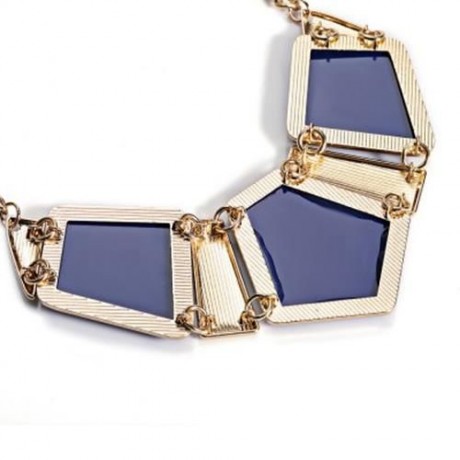 WOMEN STYLISH CANDY COLOR SPLICED NECKLACE (SAPPHIRE BLUE)