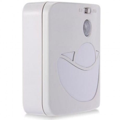 ENERGY SAVING HUMAN BODY INDUCTION LAMP SENSOR NIGHT LIGHTS WARM LIGHT (WHITE)