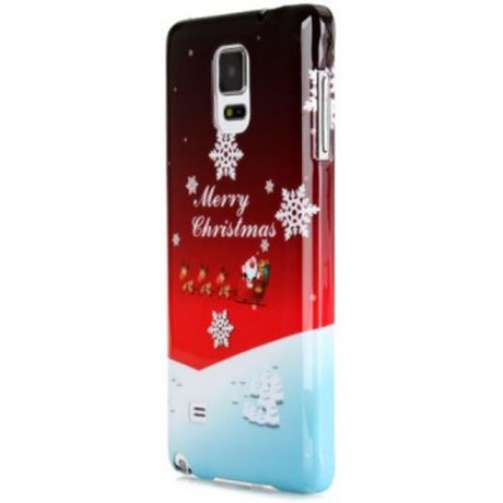 PC MATERIAL BACK CASE COVER WITH SANTA SLEIGH PATTERN FOR SAMSUNG GALAXY NOTE 4 N9100 (DAR