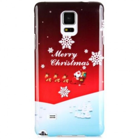 PC MATERIAL BACK CASE COVER WITH SANTA SLEIGH PATTERN FOR SAMSUNG GALAXY NOTE 4 N9100 (DAR