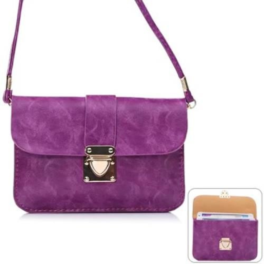 PRACTICAL MULTIFUNCTIONAL 5.5 INCHES PU LEATHER MATERIAL LANYARD PHONE BAG CHANGE POCKET C