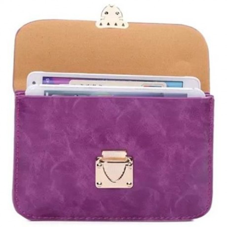 PRACTICAL MULTIFUNCTIONAL 5.5 INCHES PU LEATHER MATERIAL LANYARD PHONE BAG CHANGE POCKET C