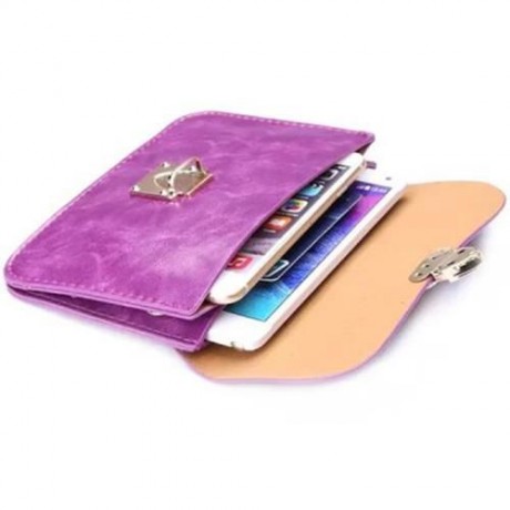 PRACTICAL MULTIFUNCTIONAL 5.5 INCHES PU LEATHER MATERIAL LANYARD PHONE BAG CHANGE POCKET C