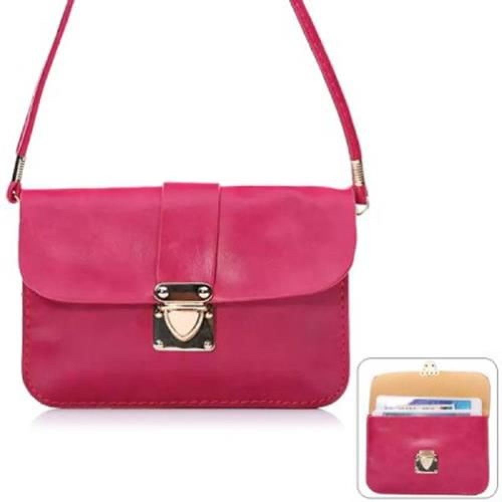 PRACTICAL MULTIFUNCTIONAL 5.5 INCHES PU LEATHER MATERIAL LANYARD PHONE BAG CHANGE POCKET C