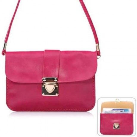 PRACTICAL MULTIFUNCTIONAL 5.5 INCHES PU LEATHER MATERIAL LANYARD PHONE BAG CHANGE POCKET C