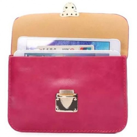 PRACTICAL MULTIFUNCTIONAL 5.5 INCHES PU LEATHER MATERIAL LANYARD PHONE BAG CHANGE POCKET C