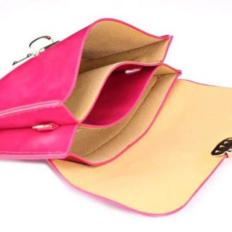 PRACTICAL MULTIFUNCTIONAL 5.5 INCHES PU LEATHER MATERIAL LANYARD PHONE BAG CHANGE POCKET C