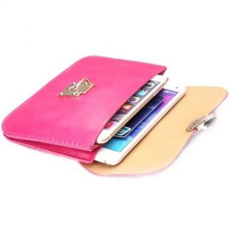 PRACTICAL MULTIFUNCTIONAL 5.5 INCHES PU LEATHER MATERIAL LANYARD PHONE BAG CHANGE POCKET C