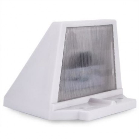 OUTDOOR WATERPROOF 4 LED SOLAR FENCE LIGHT WALL LAMP (WHITE LIGHT)