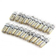 20PCS G4 BASE 24 LED LAMP BULB SMD 3014 1W DC 12V WHITE LIGHT 360 DEGREES BEAM ANGLE (WARM