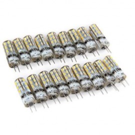 20PCS G4 BASE 24 LED LAMP BULB SMD 3014 1W DC 12V WHITE LIGHT 360 DEGREES BEAM ANGLE (WARM