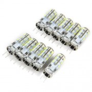 10PCS G4 BASE 24 LED LAMP BULB 3W AC 220V WHITE LIGHT SMD 3014 360 DEGREES BEAM ANGLE (WHI