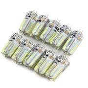 6W 10PCS G4 LED LAMP SMD 3014 AC 220V BULB WHITE LIGHT 360 DEGREE ANGLE SPOTLIGHT (WHITE)