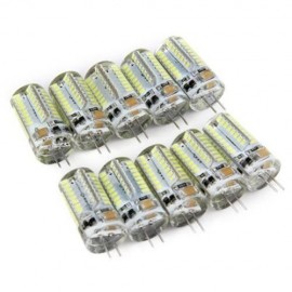 6W 10PCS G4 LED LAMP SMD 3014 AC 220V BULB WHITE LIGHT 360 DEGREE ANGLE SPOTLIGHT (WHITE)