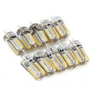 6W 10PCS G4 LED LAMP SMD 3014 AC 220V BULB WHITE LIGHT 360 DEGREE ANGLE SPOTLIGHT (WARM WH