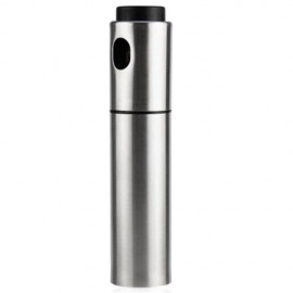 SILVER STAINLESS STEEL OLIVE OIL SPRAYING BOTTLE VINEGAR SPRAYER 135ML (SILVER)
