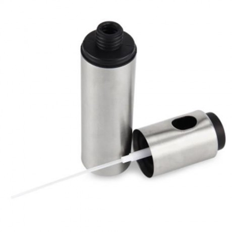 SILVER STAINLESS STEEL OLIVE OIL SPRAYING BOTTLE VINEGAR SPRAYER 135ML (SILVER)