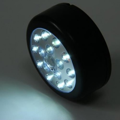 PIR INFRARED 15 LED AUTO MOTION SENSOR DETECTOR WIRELESS NIGHT LIGHT LAMP (BLACK)