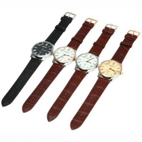 WEIQIN W23056 MALE ANALOG QUARTZ WATCH LEATHER BAND 5ATM WATER RESISTANT SMALL DIAL DECORA