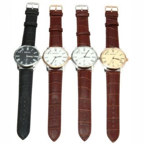 WEIQIN W23056 MALE ANALOG QUARTZ WATCH LEATHER BAND 5ATM WATER RESISTANT SMALL DIAL DECORA