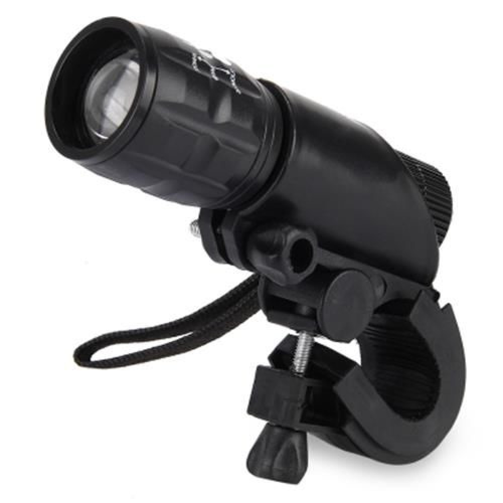 Q5 WATERPROOF 3W 140LM 3 MODES LED BIKE LIGHT ZOOMABLE FLASHLIGHT WITH TORCH HOLDER (BLACK Q5 WATERPROOF 3W 140LM 3 MODES LED BIKE LIGHT ZOOMABLE FLASHLIGHT WITH TORCH HOLDER (BLACK
