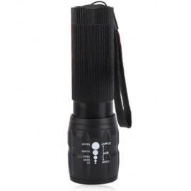 Q5 WATERPROOF 3W 140LM 3 MODES LED BIKE LIGHT ZOOMABLE FLASHLIGHT WITH TORCH HOLDER (BLACK