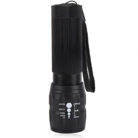Q5 WATERPROOF 3W 140LM 3 MODES LED BIKE LIGHT ZOOMABLE FLASHLIGHT WITH TORCH HOLDER (BLACK