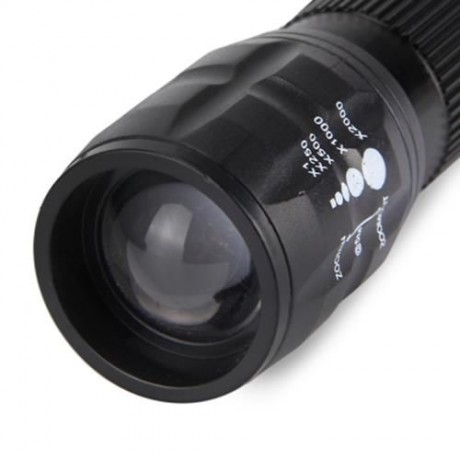 Q5 WATERPROOF 3W 140LM 3 MODES LED BIKE LIGHT ZOOMABLE FLASHLIGHT WITH TORCH HOLDER (BLACK
