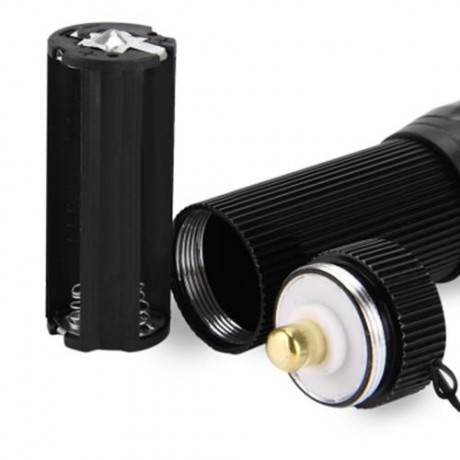 Q5 WATERPROOF 3W 140LM 3 MODES LED BIKE LIGHT ZOOMABLE FLASHLIGHT WITH TORCH HOLDER (BLACK
