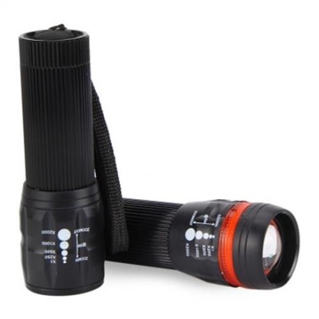 Q5 WATERPROOF 3W 140LM 3 MODES LED BIKE LIGHT ZOOMABLE FLASHLIGHT WITH TORCH HOLDER (BLACK